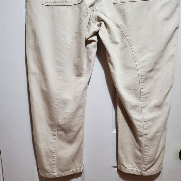 Zara Ivory Cropped Pants Size XXL Plus - Picture 6 of 10